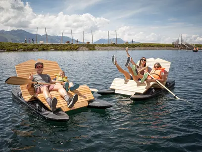 Zapfenschuppenboote am Fichtensee, Rosenalm © Zillertal Arena